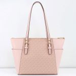 Túi Tote Michael Kors MK Casual Style Street Style A4 Bi-color Leather Party Style Màu Hồng