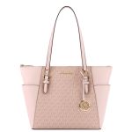 Túi Tote Michael Kors MK Casual Style Street Style A4 Bi-color Leather Party Style Màu Hồng