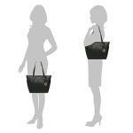Túi Tote Michael Kors MK Outlet Bag Charlotte Ladies 35T0GCFT7L 35F0SCFT3L Charlotte LG TZ Leather Màu Đen