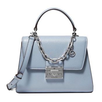 Túi Xách Michael Kors MK Serena Small Pebbled Leather Satchel 35S2SNRS5L Màu Xanh Blue