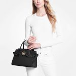 Túi Xách Michael Kors MK Carmen Medium Faux Leather Belted Handbag Màu Đen