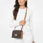 Túi Đeo Chéo Michael Kors MK Hendrix Leather Crossbody Bag Màu Nâu