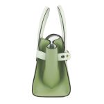 Túi Xách Michael Kors MK Carmen Medium Flap Belted Satchel Colorblock Light Sage Multi Màu Xanh Olive