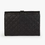 Ví Nữ Yves Saint Laurent YSL Monogrammed Quilted Leather Wallet Màu Đen