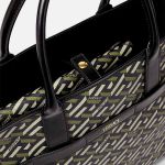 Túi Xách Versace La Greca-Print Tote Bag Màu Đen Xanh