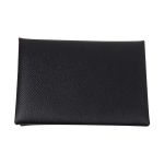 Ví Hermès Calvi Black Card Holder Epsom Leather Màu Đen