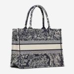 Túi Tote Dior Book Tote Blue Toile De Jouy Reverse Embroidery Medium Màu Xanh Blue