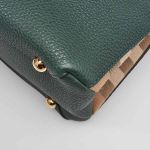 Túi Tote Burberry Bottle Green Calf Leather House Check Medium Banner Tote Bag Màu Xanh Green Size 34