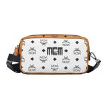 Túi Đeo Chéo MCM Wash Bag In Visetos Mix MXZBSVI03WT001 Màu Trắng Nâu