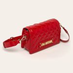 Túi Đeo Chéo Moschino Quilted Eco-leather Signature Crossbody Bag Màu Đỏ