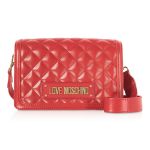 Túi Đeo Chéo Moschino Quilted Eco-leather Signature Crossbody Bag Màu Đỏ