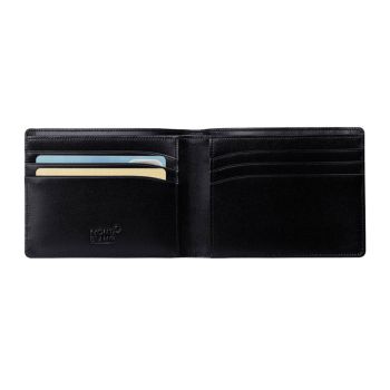 Ví Montblanc Meisterstuck 8cc Black Leather Wallet MB125395 Màu Đen
