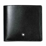 Ví Montblanc Meisterstuck 8cc Black Leather Wallet MB125395 Màu Đen