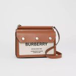 Túi Đeo Chéo Burberry Mini Horseferry Print Title Bag With Pocket Detail Màu Nâu