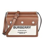 Túi Đeo Chéo Burberry Mini Horseferry Print Title Bag With Pocket Detail Màu Nâu