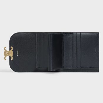 Ví Celine Triomphe Small Flap Wallet Màu Đen