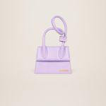 Túi Xách Jacquemus Le Chiquito Noeud Coiled Handbag Lilac Size 18 Màu Tím