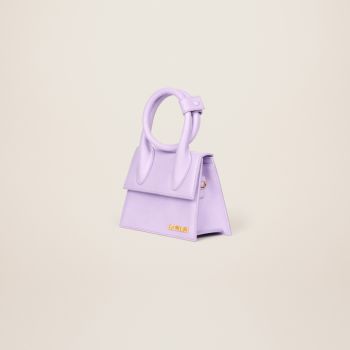 Túi Xách Jacquemus Le Chiquito Noeud Coiled Handbag Lilac Size 18 Màu Tím