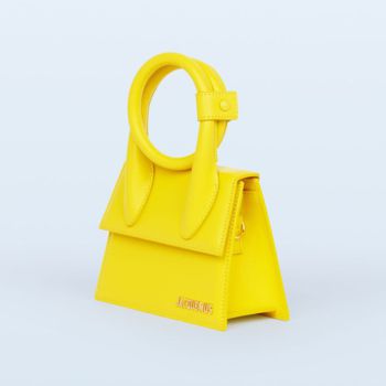 Túi Xách Jacquemus Le Chiquito Noeud Coiled Handbag 213BA005-3061-250 Size 18 Màu Vàng