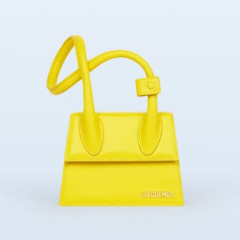 Túi Xách Jacquemus Le Chiquito Noeud Coiled Handbag 213BA005-3061-250 Size 18 Màu Vàng