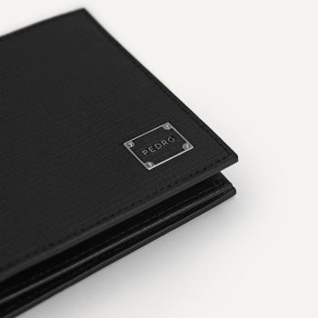 Ví Nam Pedro Textured Leather Wallet Black Màu Đen