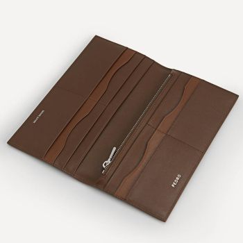 Ví Nam Pedro Full-Grain Long Leather Wallet - Dark Brown PM4-15940214 Màu Nâu