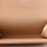 Ví Chanel Caviar Quilted Flap Card Holder Wallet Beige Màu Be