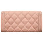 Ví Chanel Dáng Dài Boy Long Flap Wallet Pink A80286 Caviar Leather Màu Hồng