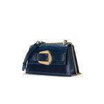Túi Đeo Chéo Pedro Buckled Croc-Effect Shoulder Bag Màu Xanh Navy