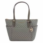 Túi Xách Michael Kors MK Ladies Jet Set East West Signature Logo Bag Top Zip Tote Bag Màu Xanh Olive