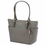 Túi Xách Michael Kors MK Ladies Jet Set East West Signature Logo Bag Top Zip Tote Bag Màu Xanh Olive