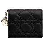 Ví Dior Lady Mini Wallets Kèm Charm Màu Đen