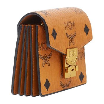 Ví MCM Tracy Accordion Card Case In Visetos Mini Cognac Màu Nâu