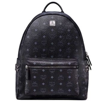 Balo MCM Stark Side Studs Backpack In Visetos Màu Đen