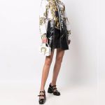 Túi Đeo Chéo Nữ  Versace Jeans Couture Mini Baroque Buckle Tote Bag Màu Trắng
