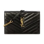 Túi Đeo Chéo Nữ Yves Saint Laurent YSL Envelope Chain Wallet Màu Đen