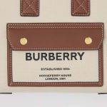 Túi Tote Burberry Mini Two-tone Canvas and Leather Freya Tote Màu Nâu