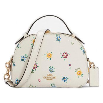 Túi Đeo Chéo Coach Serena Satchel With Wild Meadow Print C4252 Chalk Multi Màu Trắng