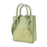 Túi Đeo Chéo Michael Kors MK Mercer Leather XS NS Shopper Crossbody Light Màu Xanh Lá