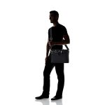 Cặp Xách Tay Nam Emporio Armani Black Logo Embossed Laptop Bag YEM823-YC043-8000 Màu Đen