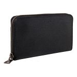 Ví Nam Coach Black 25607 Accordion Wallet In Crossgrain Leather Màu Đen