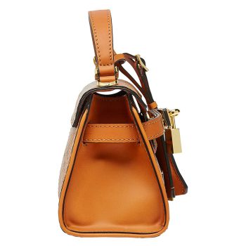 Túi Xách MCM Heritage Satchel In Visetos Màu Nâu