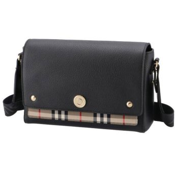 Túi Đeo Chéo Burberry Medium Vintage Check Note Black Shoulder Bag Màu Đen