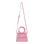 Túi Xách Jacquemus Le Chiquito Noued Pink Leather Top Handle Bag, Size 18, Màu Hồng