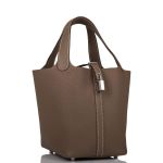 Túi Xách Tay Nữ Hermès Picotin 18 Etoupe Bag Màu Nâu