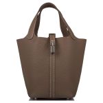 Túi Xách Tay Nữ Hermès Picotin 18 Etoupe Bag Màu Nâu