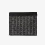 Túi Cầm Tay Lacoste Men's The Blend Zippered Monogram Canvas Clutch NH3718LX Màu Đen