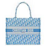 Túi Xách Tay Dior Medium Dior Book Tote Cornflower Blue Dior Oblique Embroidery Màu Xanh Dương