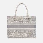 Túi Tote Dior Medium Dior Book Tote Gray Toile De Jouy Embroidery