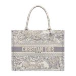 Túi Tote Dior Medium Dior Book Tote Gray Toile De Jouy Embroidery